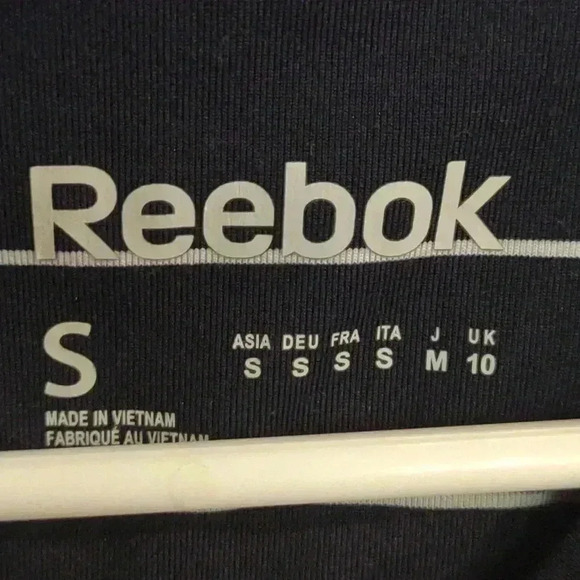 Reebok black white stripe long sleeve T-shirt women's small - Picture 4 of 5